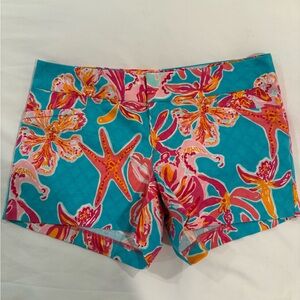 Lilly Pulitzer Pink and Orange Floral Shorts